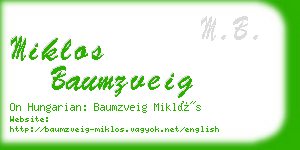 miklos baumzveig business card